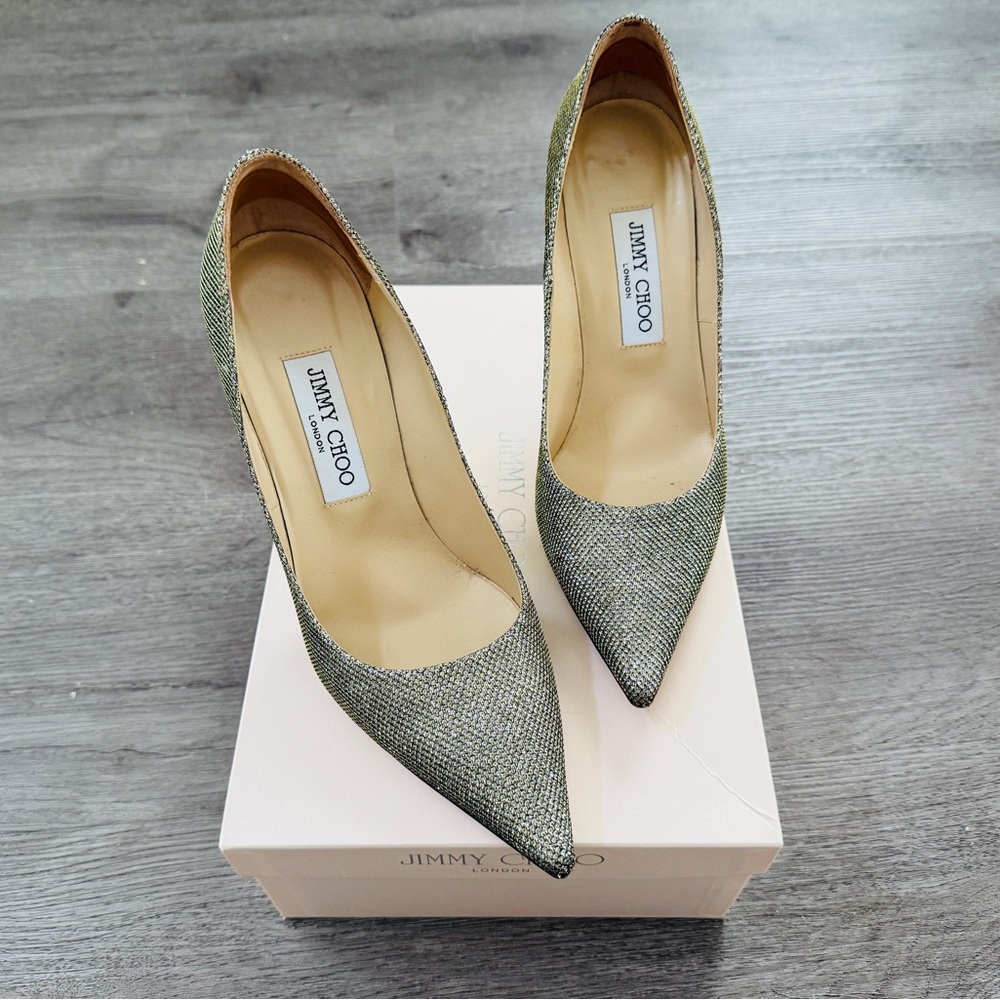 Jimmy Choo Elegant Silver Heels